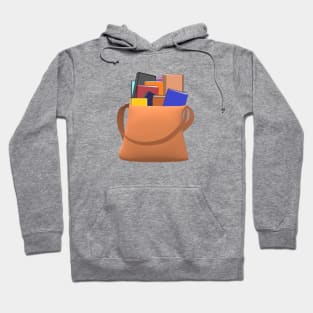 Bag of Books (White Background) Hoodie